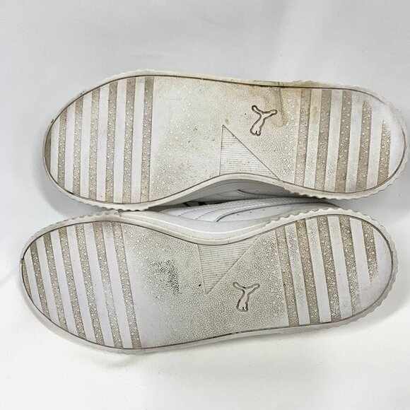 Puma Carina Platform Lace Up Low Top Sneakers White Leather Women's Size 8.5 - Picture 8 of 9